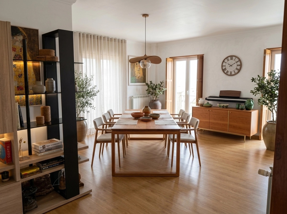 Interior design in Portuguese Modern style — dining_room by GenRoom AI