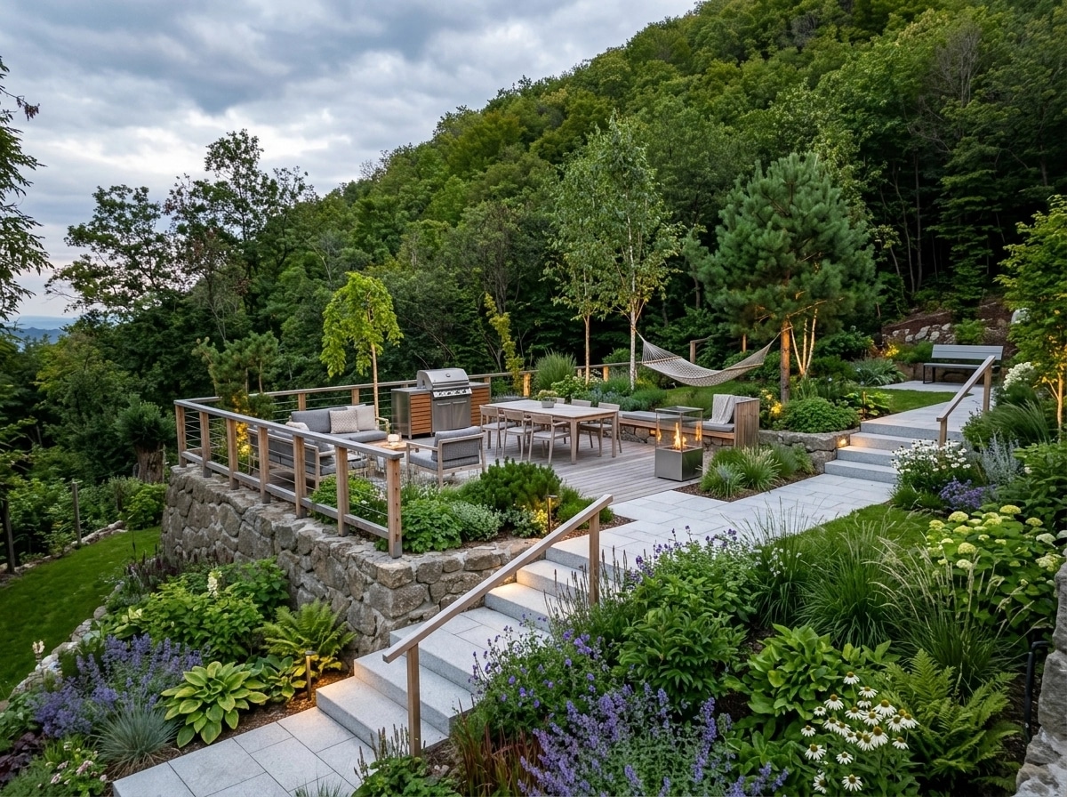 Diseño paisajístico en estilo Scandinavian Garden — Jardín por GenRoom AI