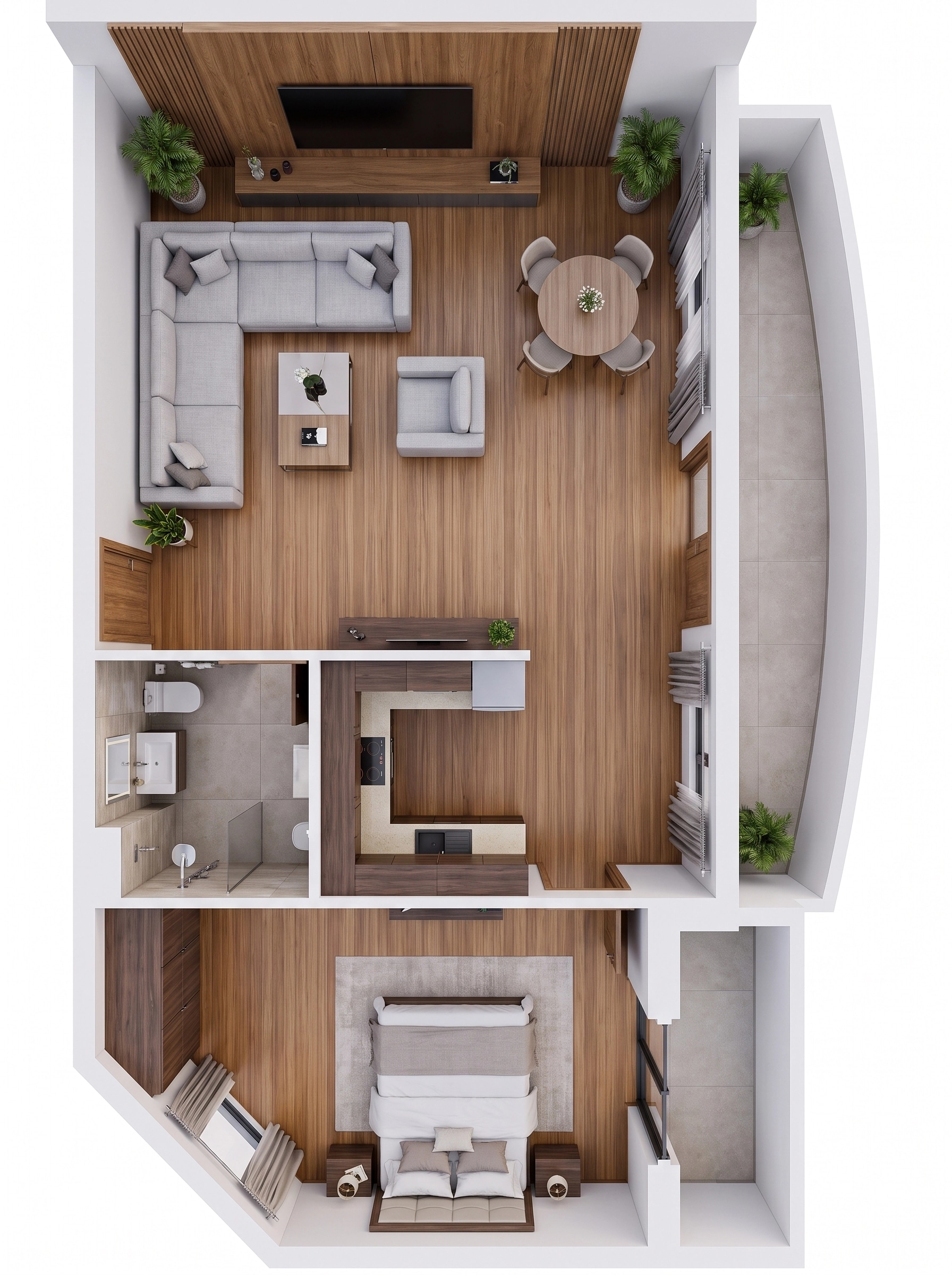Interior design in Contemporary style — Living Room by GenRoom AI