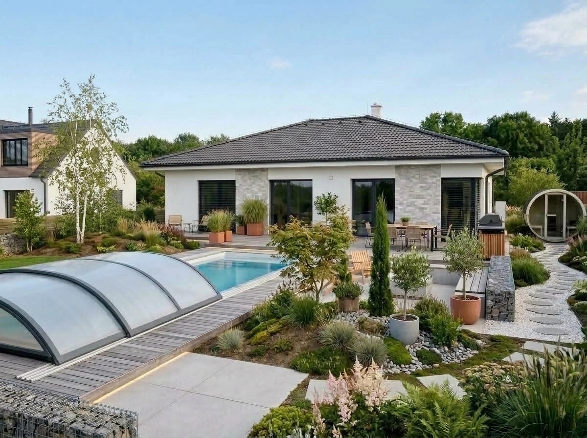 Landscape design in Scandinavian Garden style — Yard by GenRoom AI