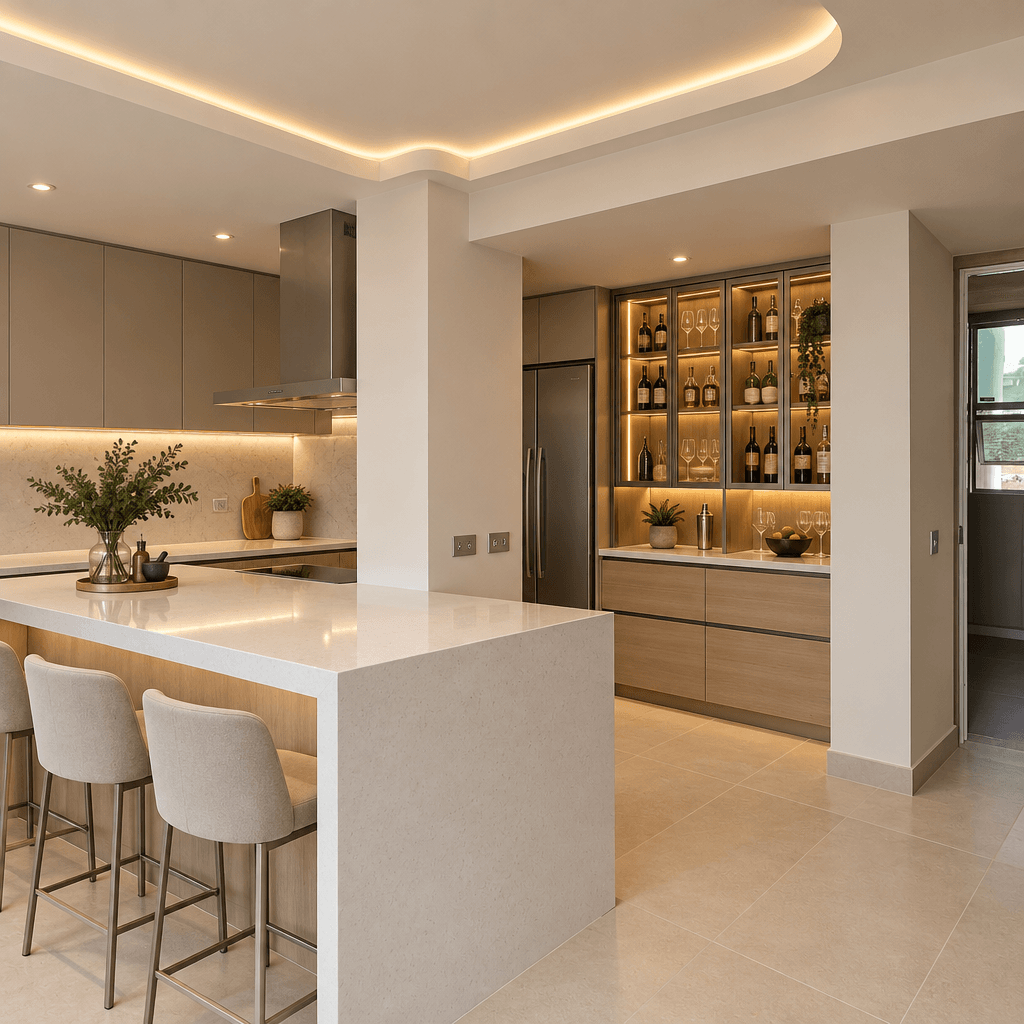 Minimalism Kitchen design — interior photo by GenRoom AI