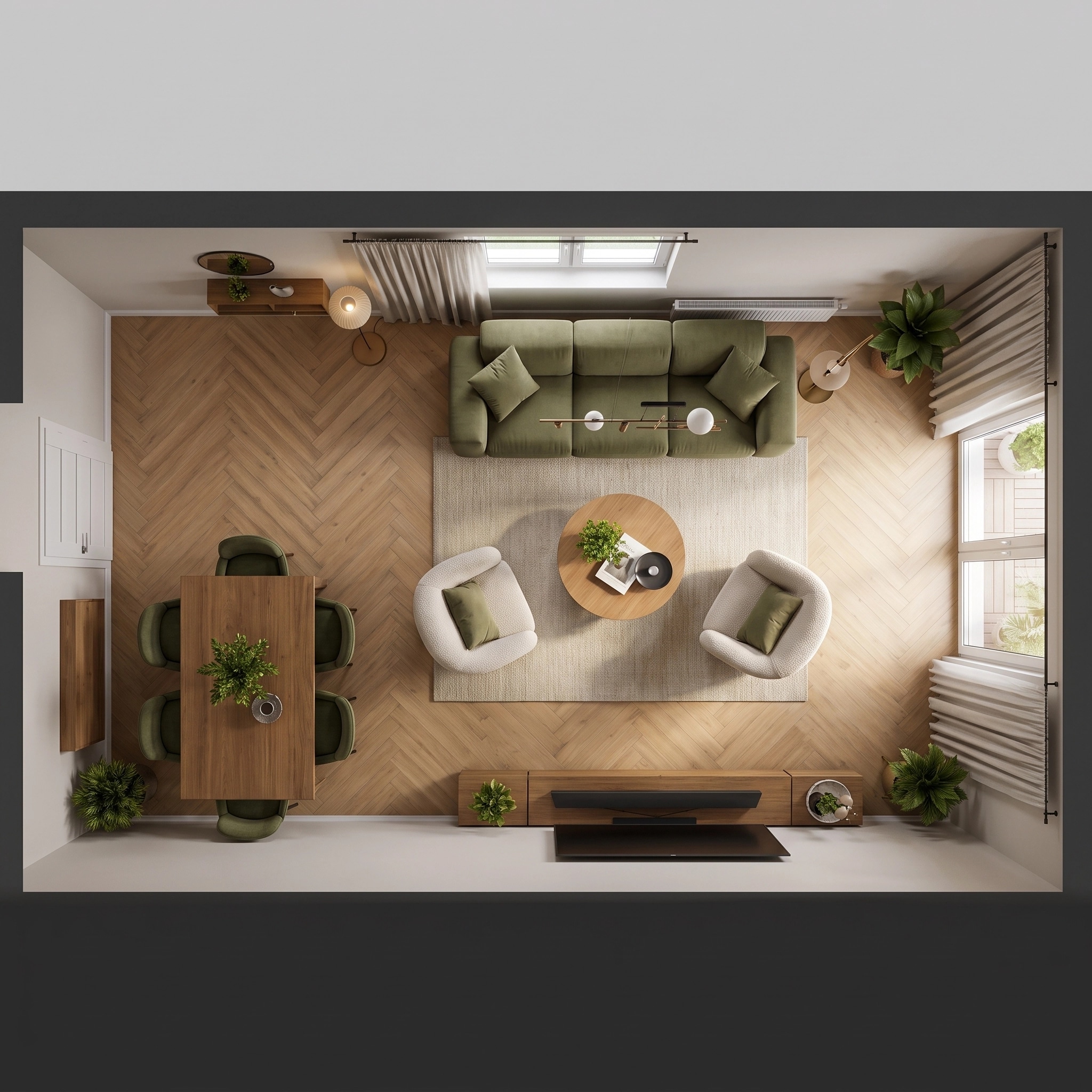 Interior design in Contemporary style — Living Room by GenRoom AI