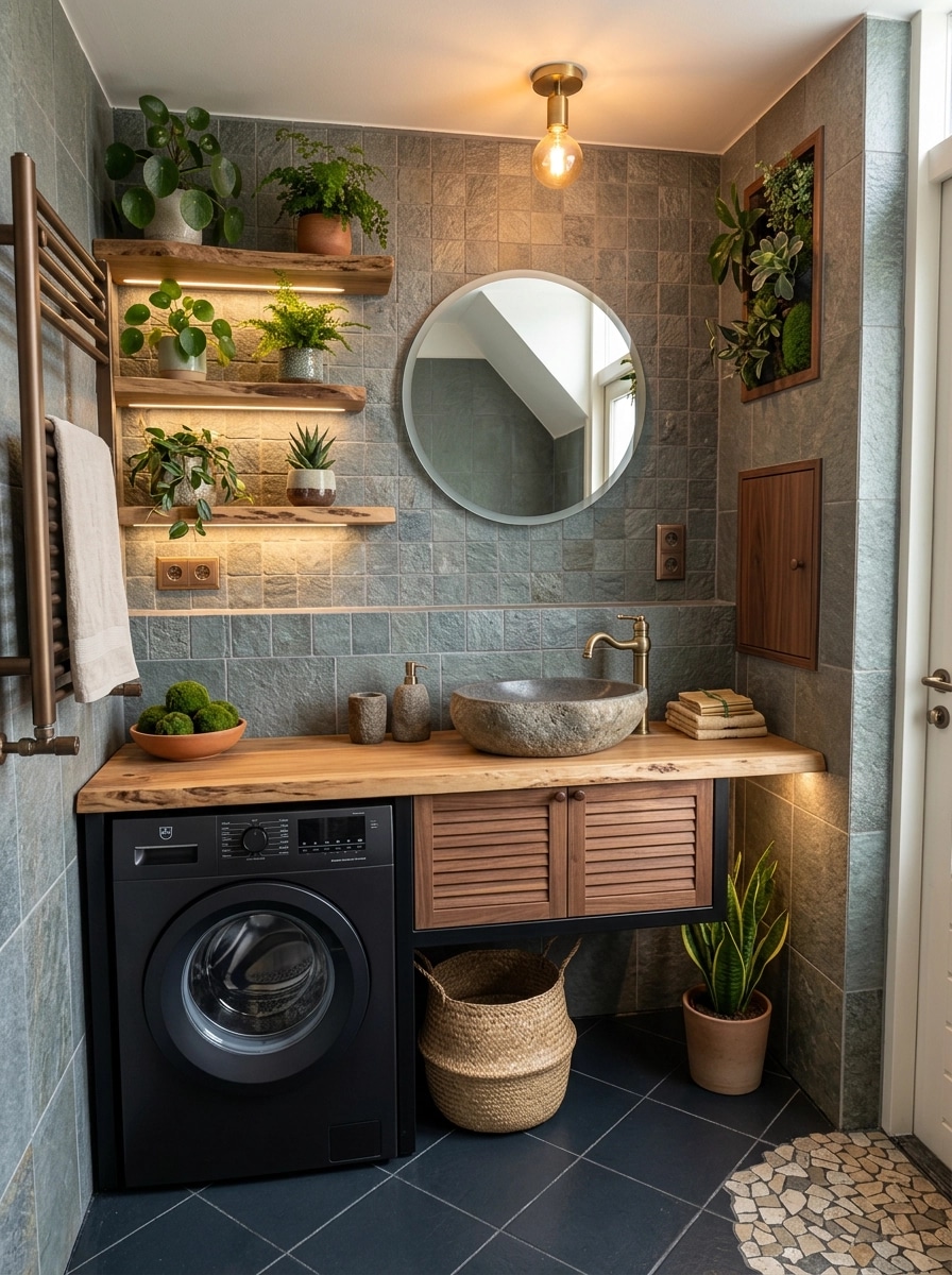 Interior design in Biophilic style — Bathroom by GenRoom AI