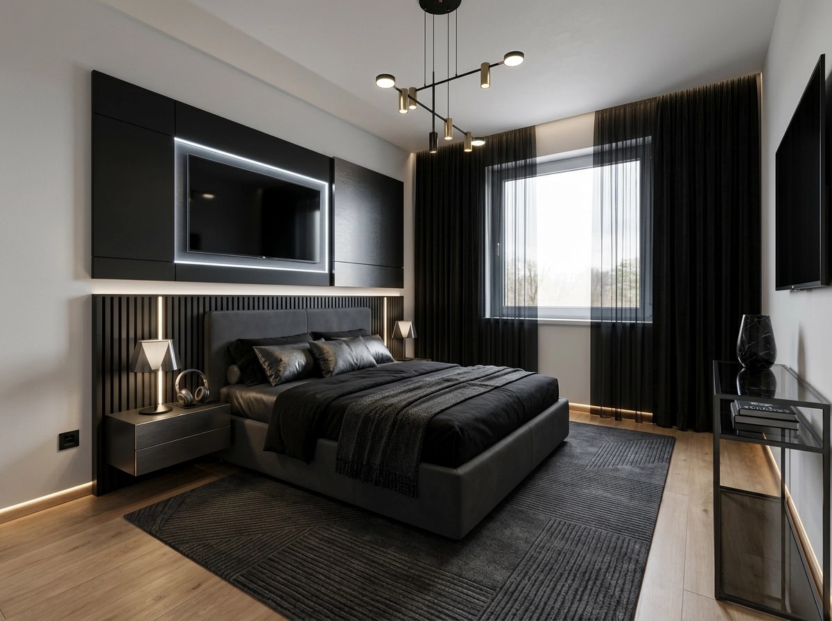 Interior design in Blacktec style — Bedroom by GenRoom AI