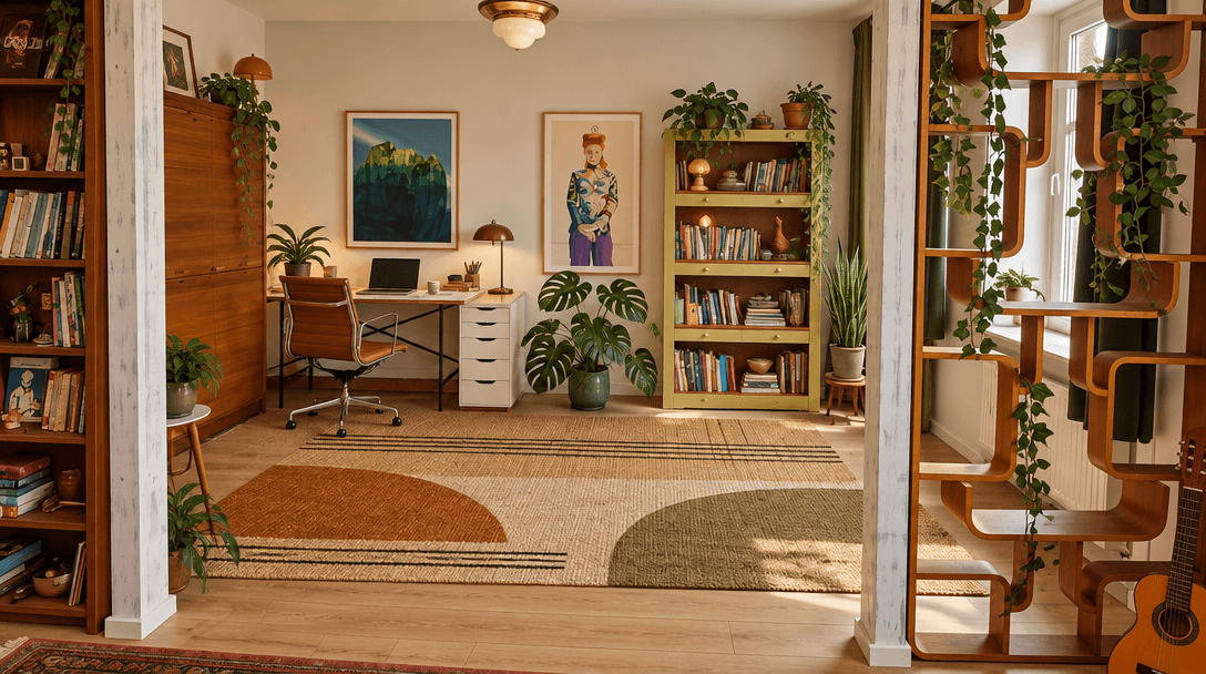 Interior design in Mid-Century Modern style — Office by GenRoom AI