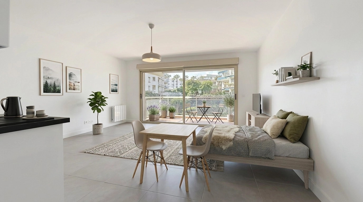 Interior design in Scandinavian style — studio by GenRoom AI