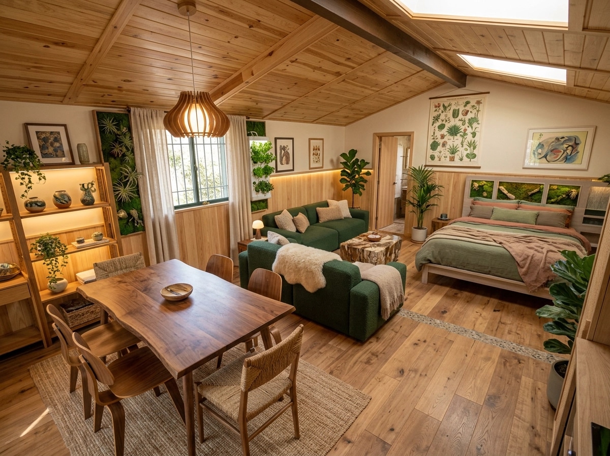 Interior design in Biophilic style — studio by GenRoom AI