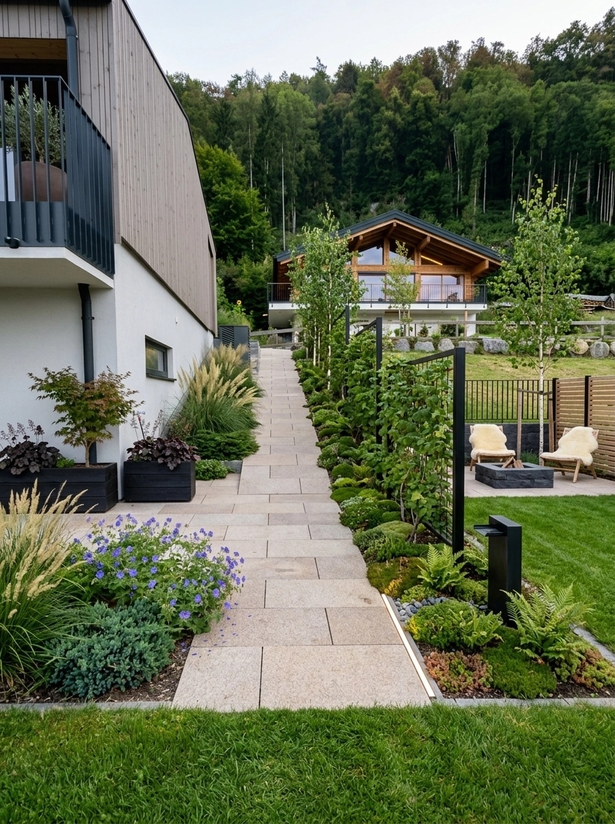 Landscape design in Scandinavian Garden style — Yard by GenRoom AI