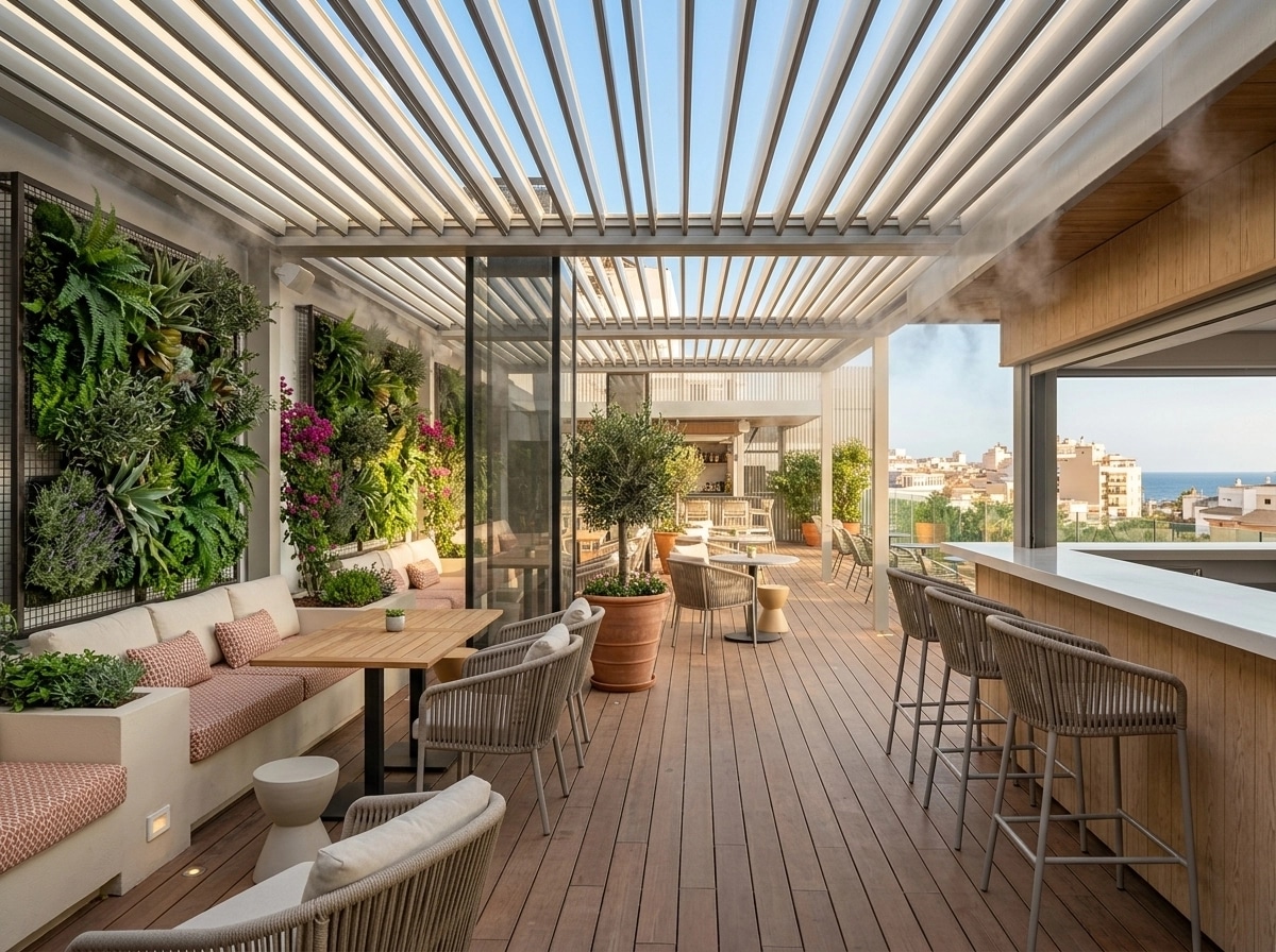 Interior design in Mediterranean style — terrace by GenRoom AI