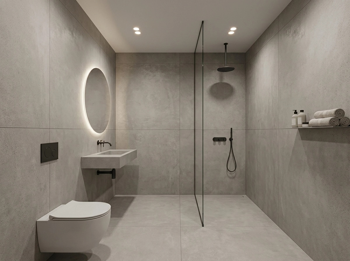 Minimalism Bathroom design — interior photo by GenRoom AI