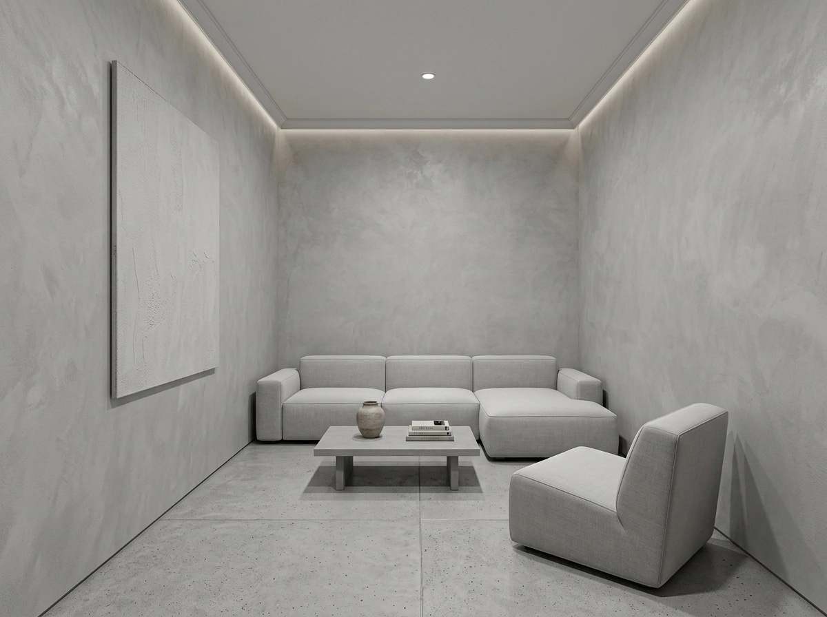 Minimalism Living Room design — interior photo by GenRoom AI