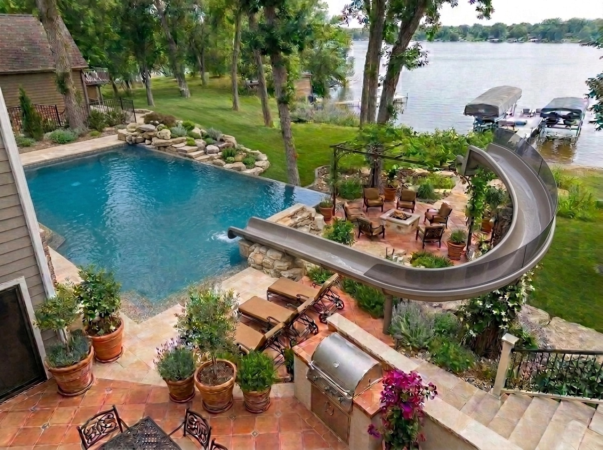 Landscape design in Mediterranean Yard style — Yard by GenRoom AI
