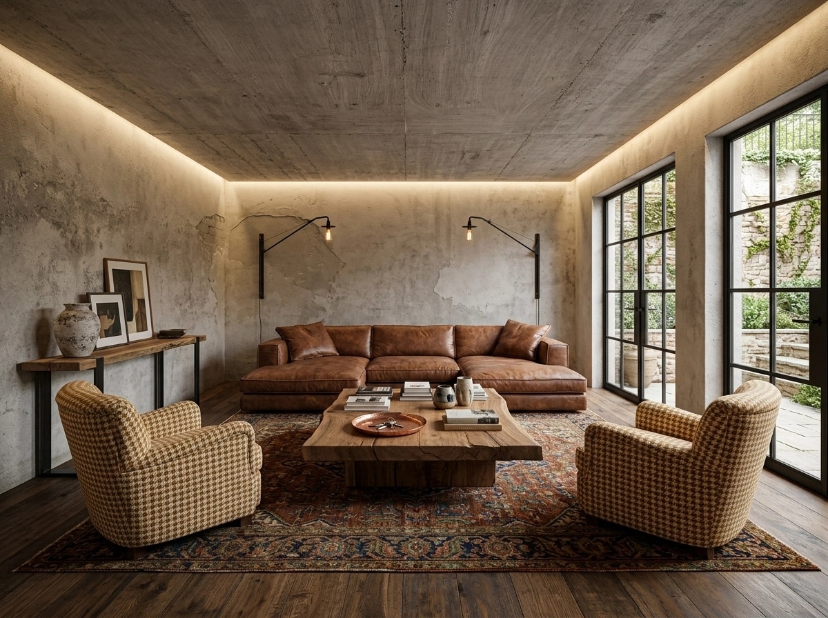 Rustic Living Room design — interior photo by GenRoom AI