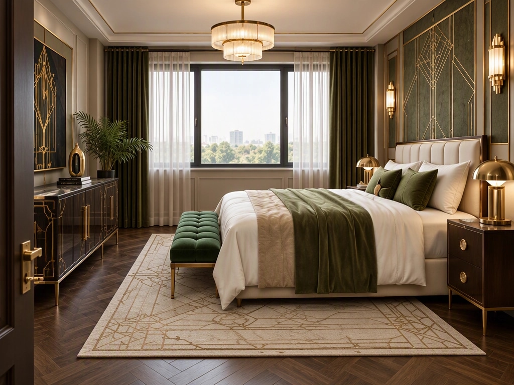 Interior design in Art Deco style — Bedroom by GenRoom AI