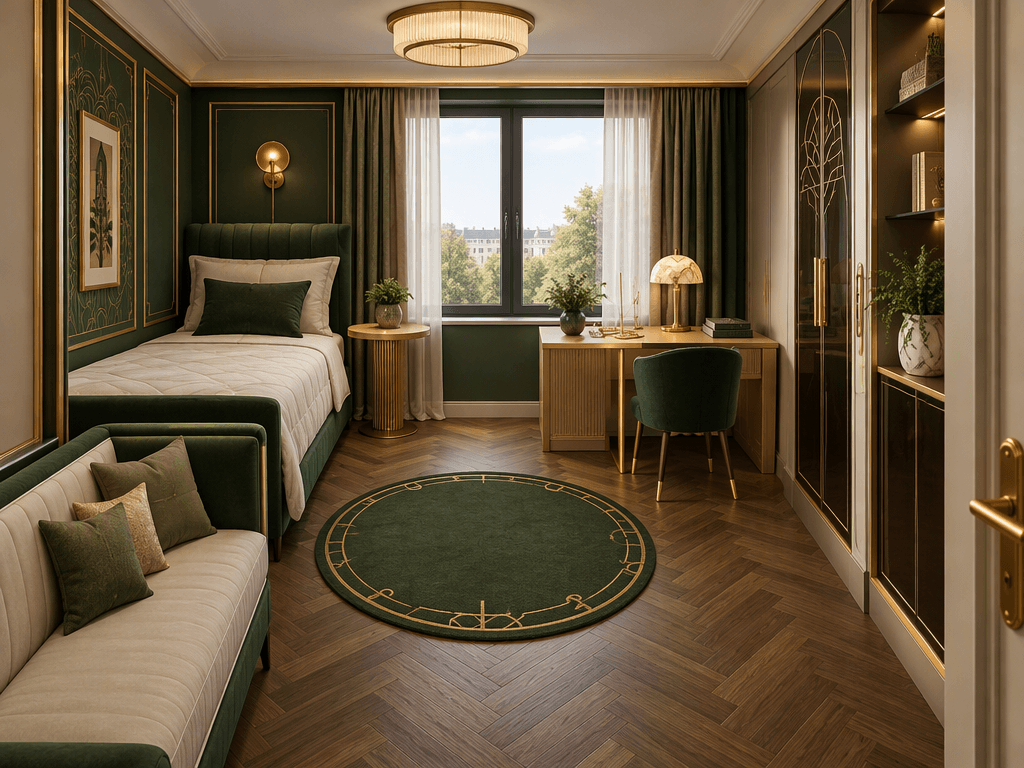 Art Deco Bedroom design — interior photo by GenRoom AI