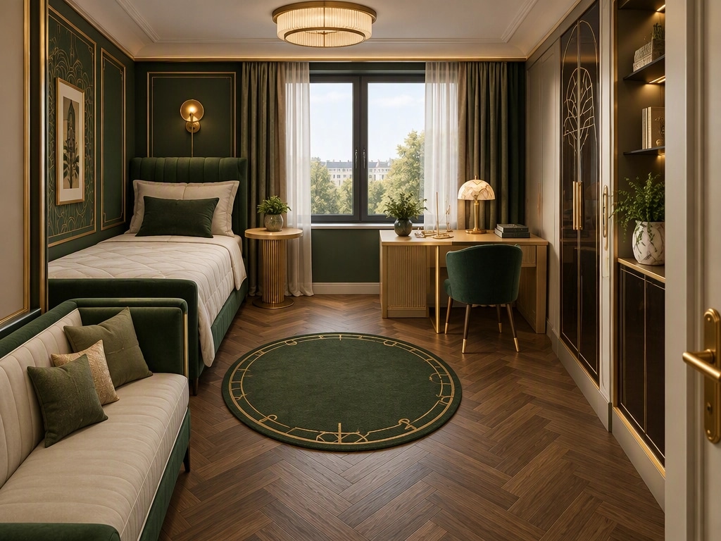 Interior design in Art Deco style — Bedroom by GenRoom AI