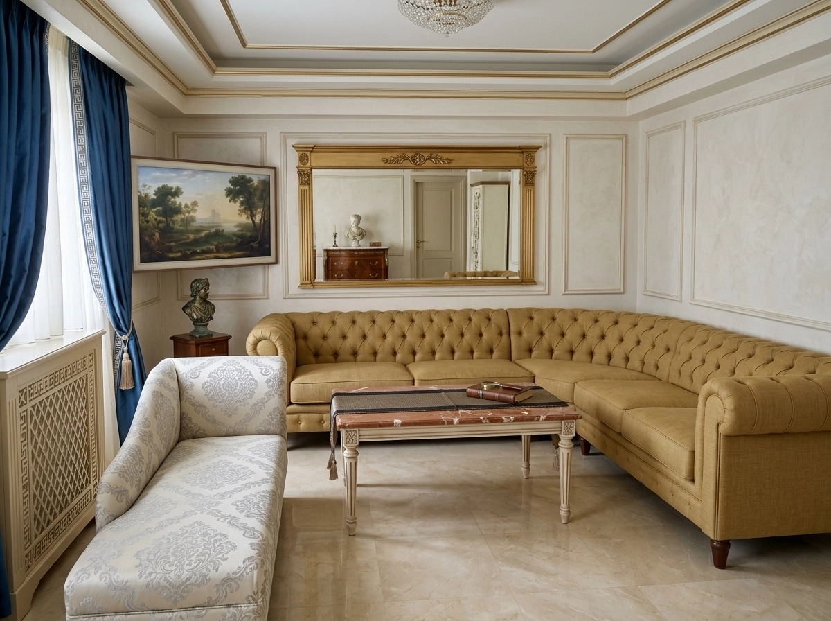 Interior design in Neoclassic style — Living Room by GenRoom AI