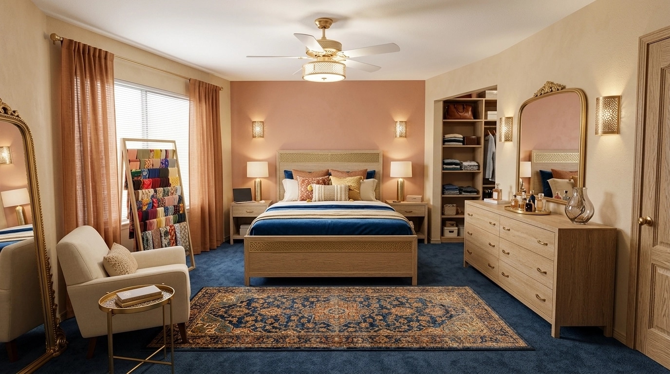 Bohemian Bedroom design — interior photo by GenRoom AI