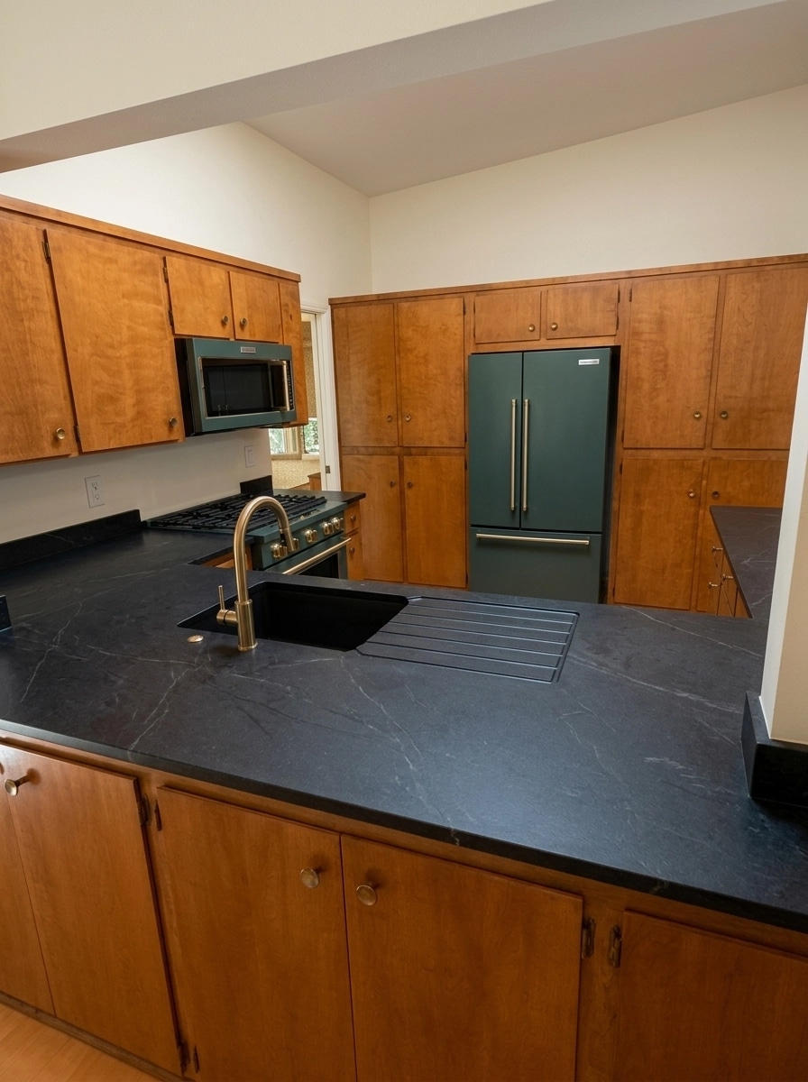 Mid-Century Modern Kitchen design — interior photo by GenRoom AI