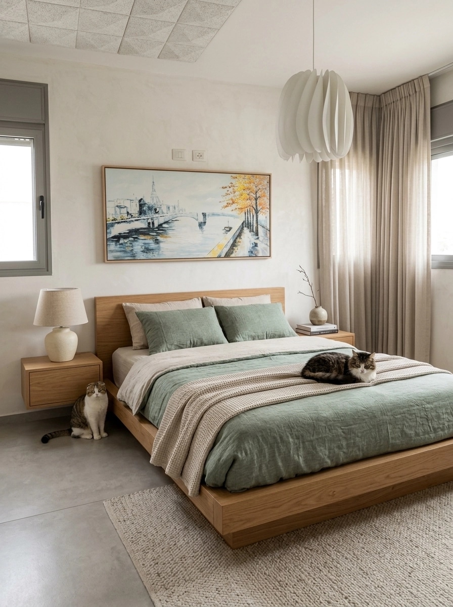 Japandi Bedroom design — interior photo by GenRoom AI