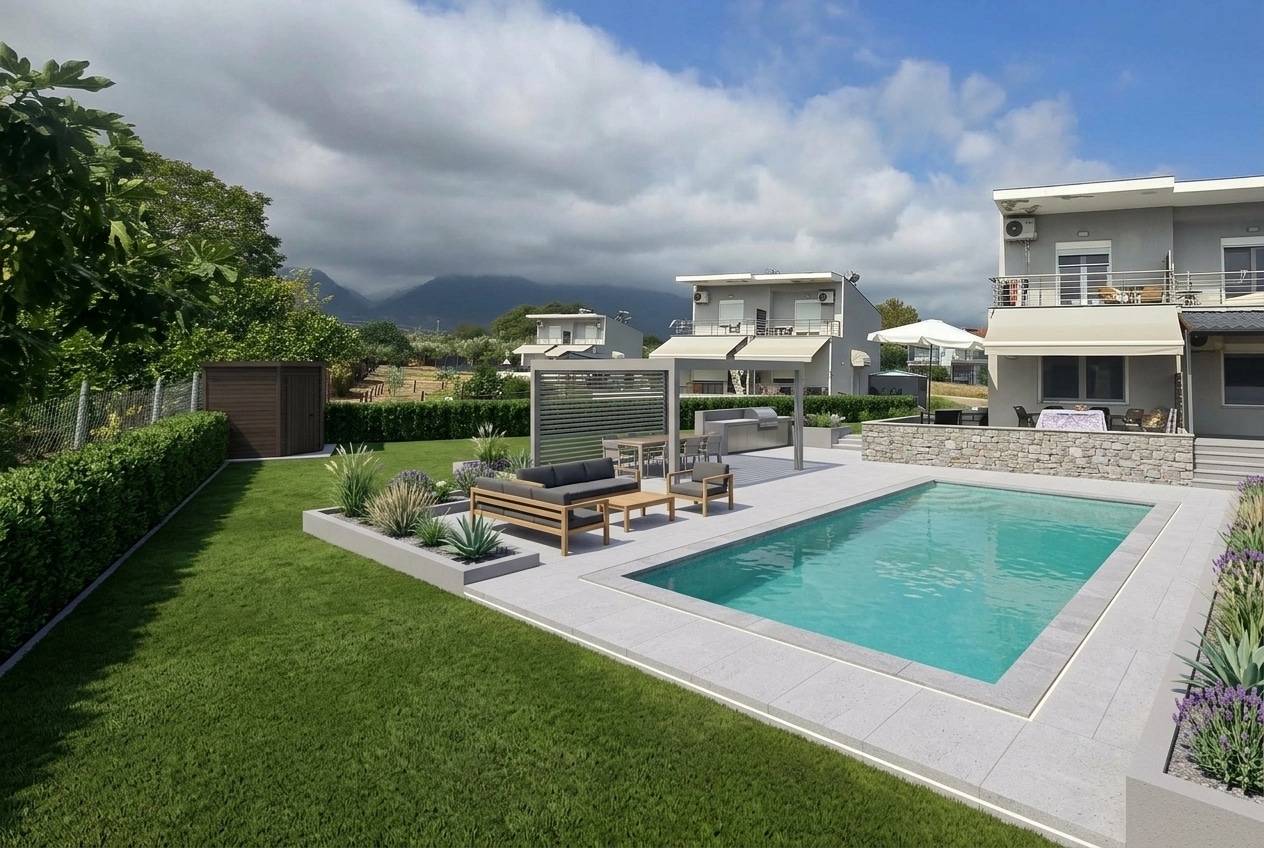 Landscape design in Minimalist Yard style — Yard by GenRoom AI