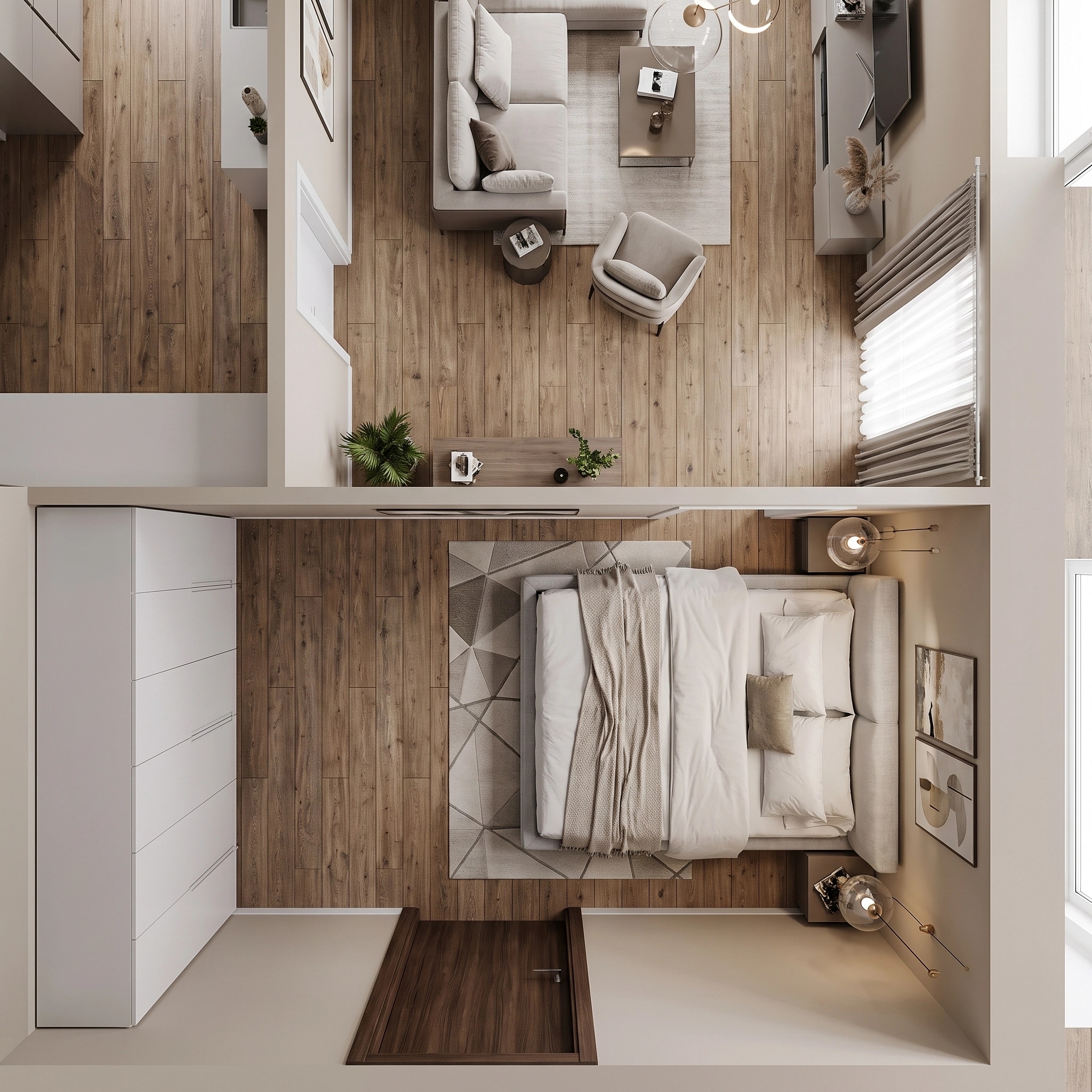 Interior design in Contemporary style — Living Room by GenRoom AI