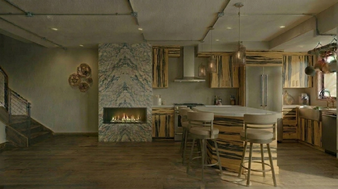 Kitchen interior in Loft / Industrial style — photo by GenRoom AI