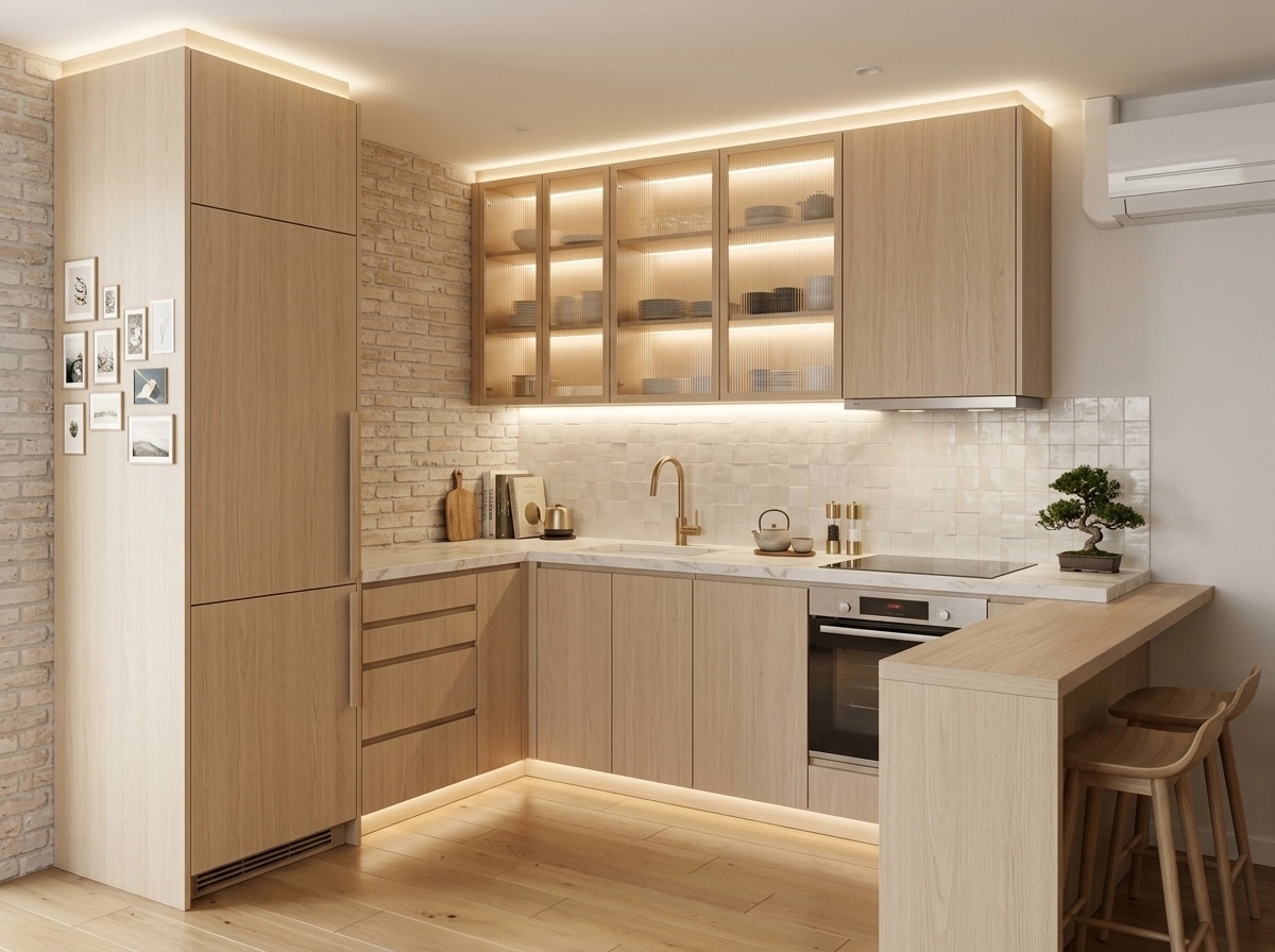 Japandi Kitchen design — interior photo by GenRoom AI