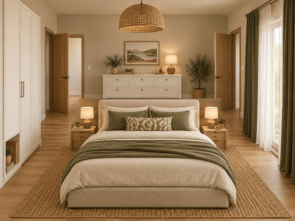 Mediterranean Bedroom design — interior photo by GenRoom AI