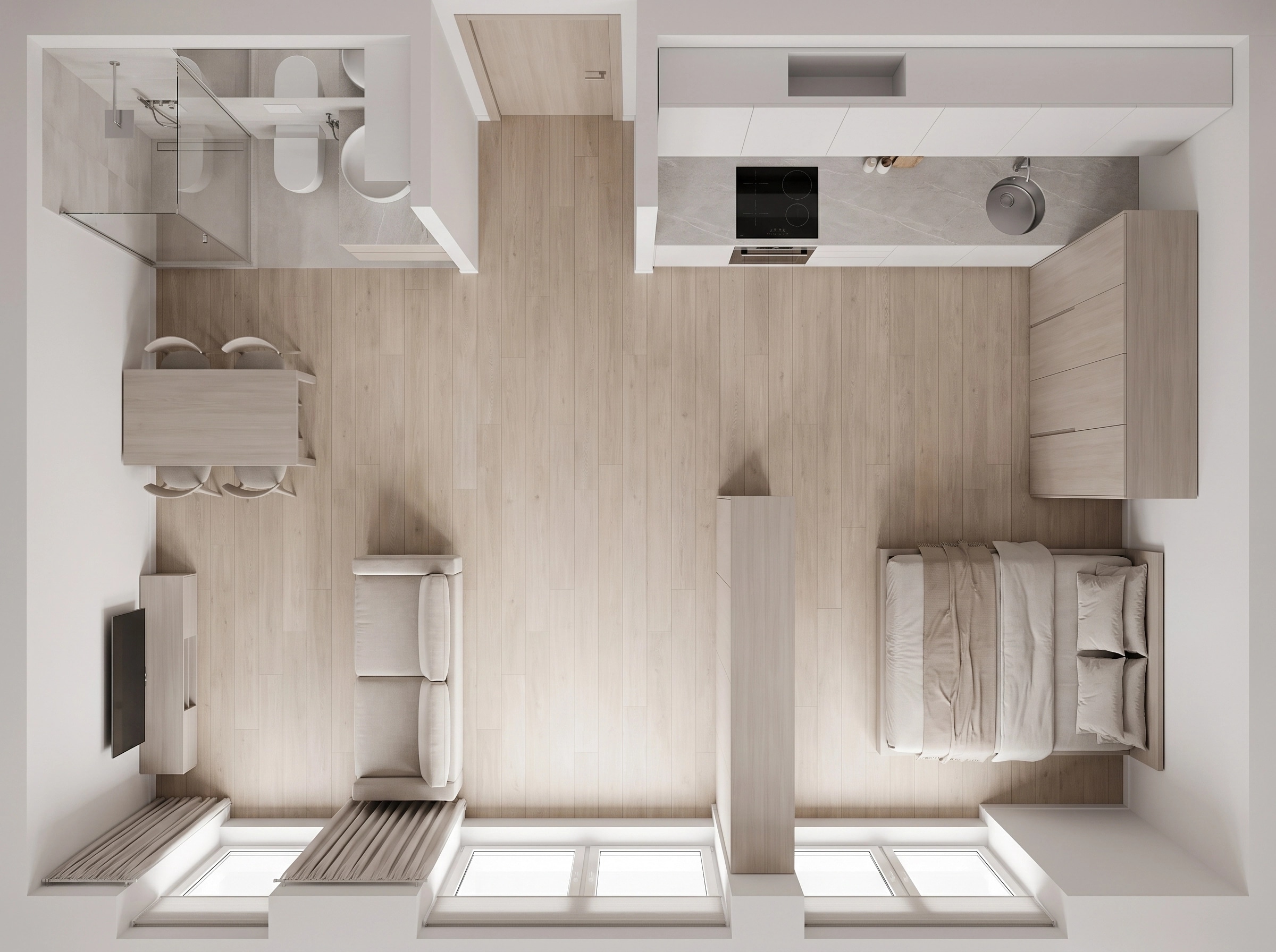 Minimalism Living Room design — interior photo by GenRoom AI