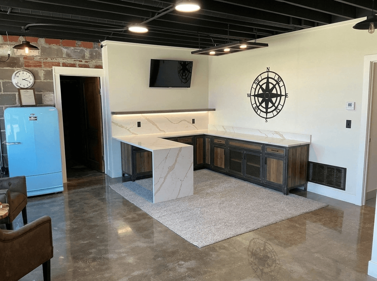 Interior design in Loft / Industrial style — office_space by GenRoom AI