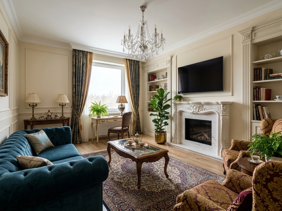 Diseño de interiores en estilo Classic — Salón por GenRoom AI