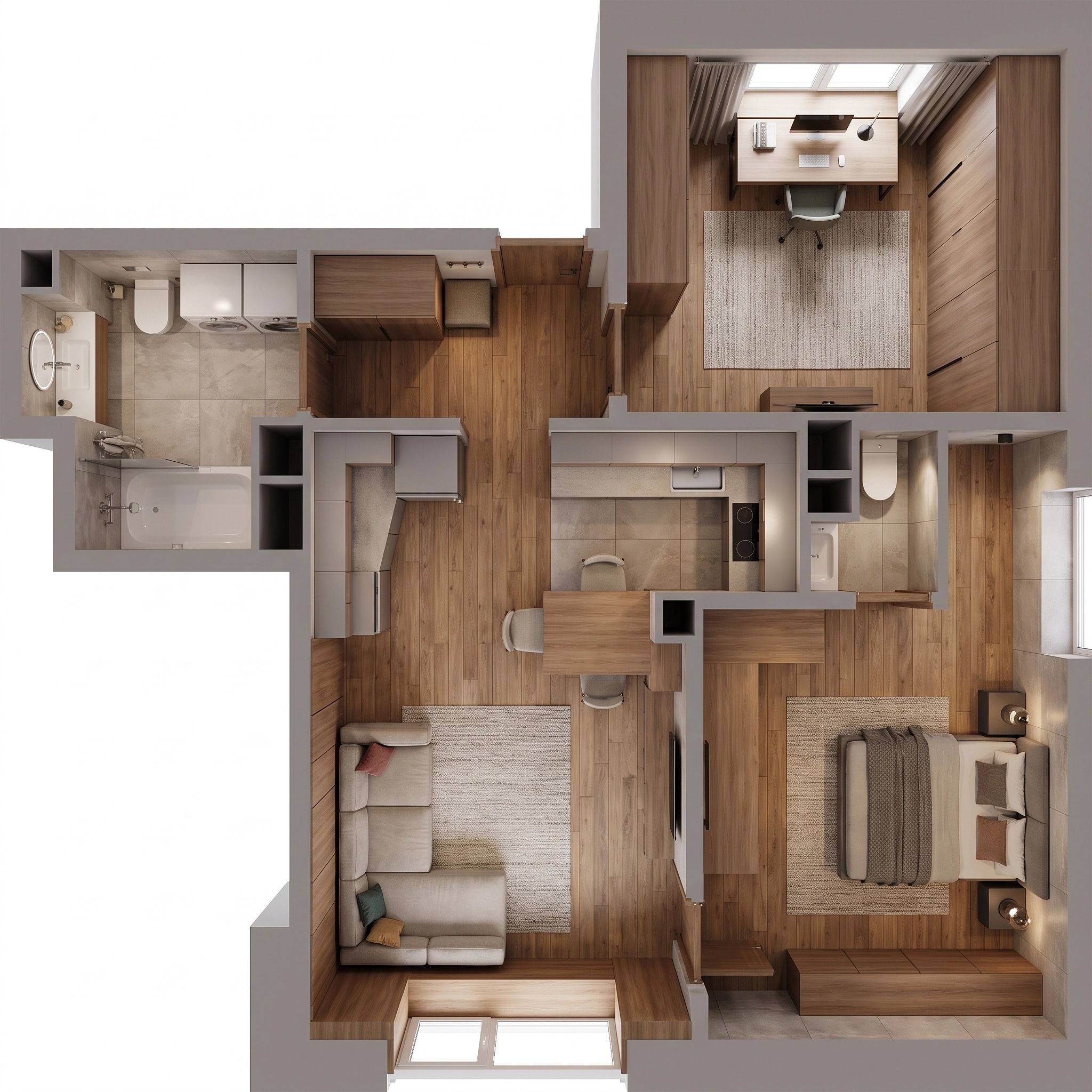 Interior design in Contemporary style — Living Room by GenRoom AI