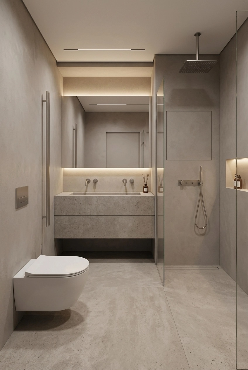 Minimalism Bathroom design — interior photo by GenRoom AI