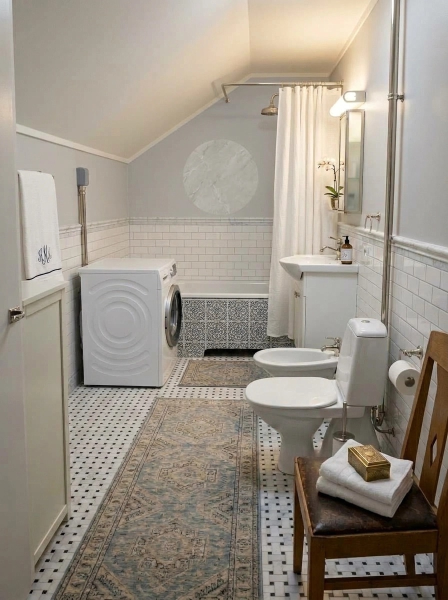 Transitional Bathroom design — interior photo by GenRoom AI