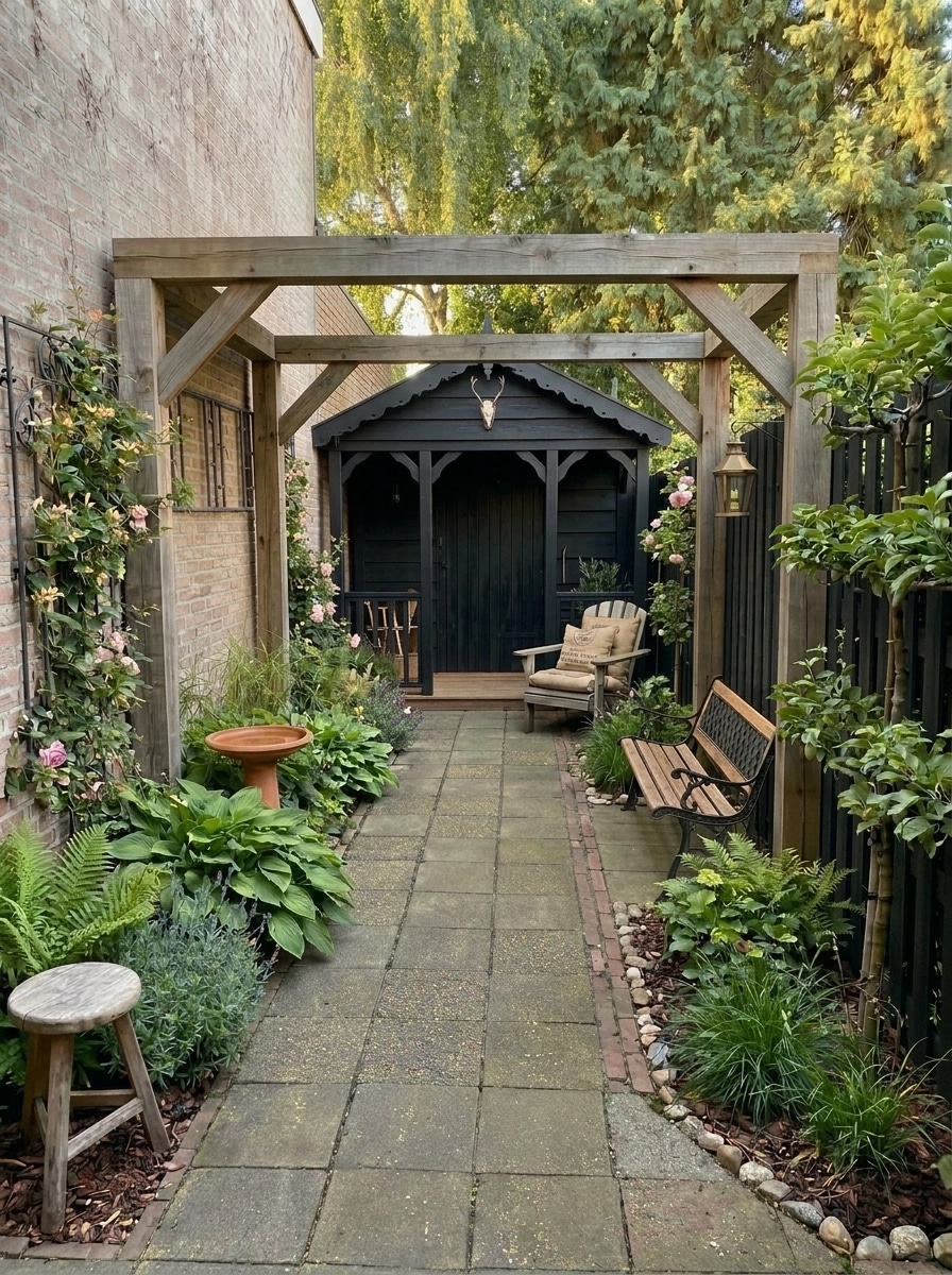 Country Rustic Garden Yard design — yard photo by GenRoom AI