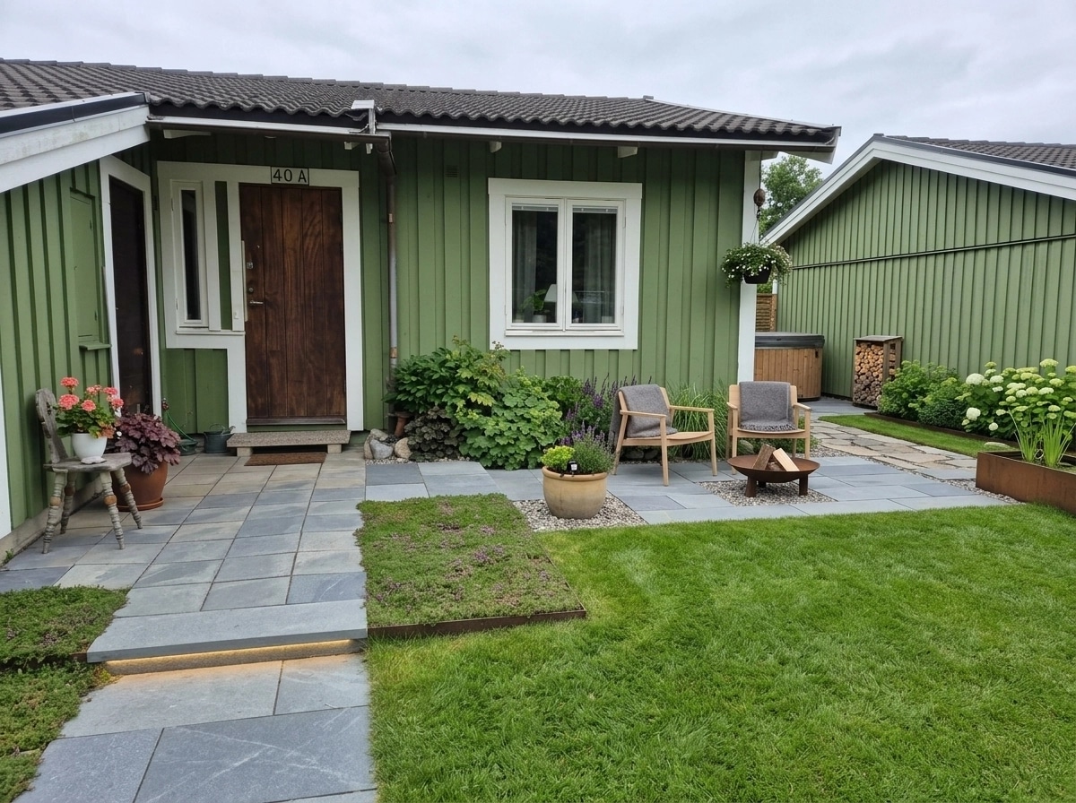 Landscape design in Scandinavian Garden style — Yard by GenRoom AI