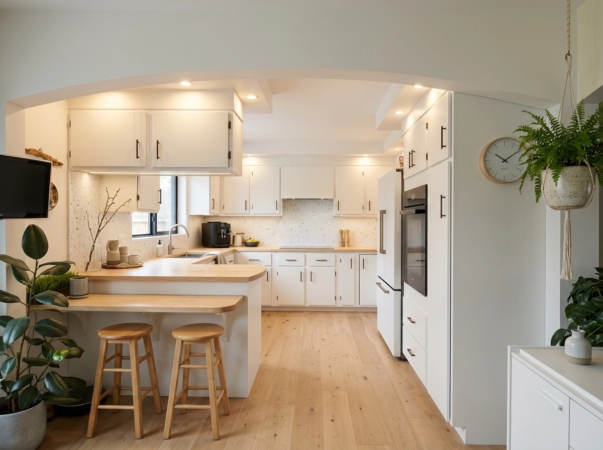 Kitchen interior in Scandinavian style — photo by GenRoom AI