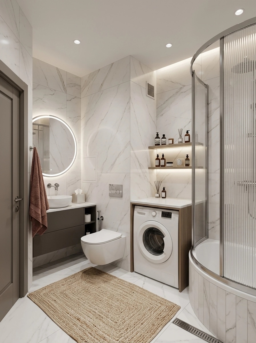Bathroom interior in Contemporary style — photo by GenRoom AI