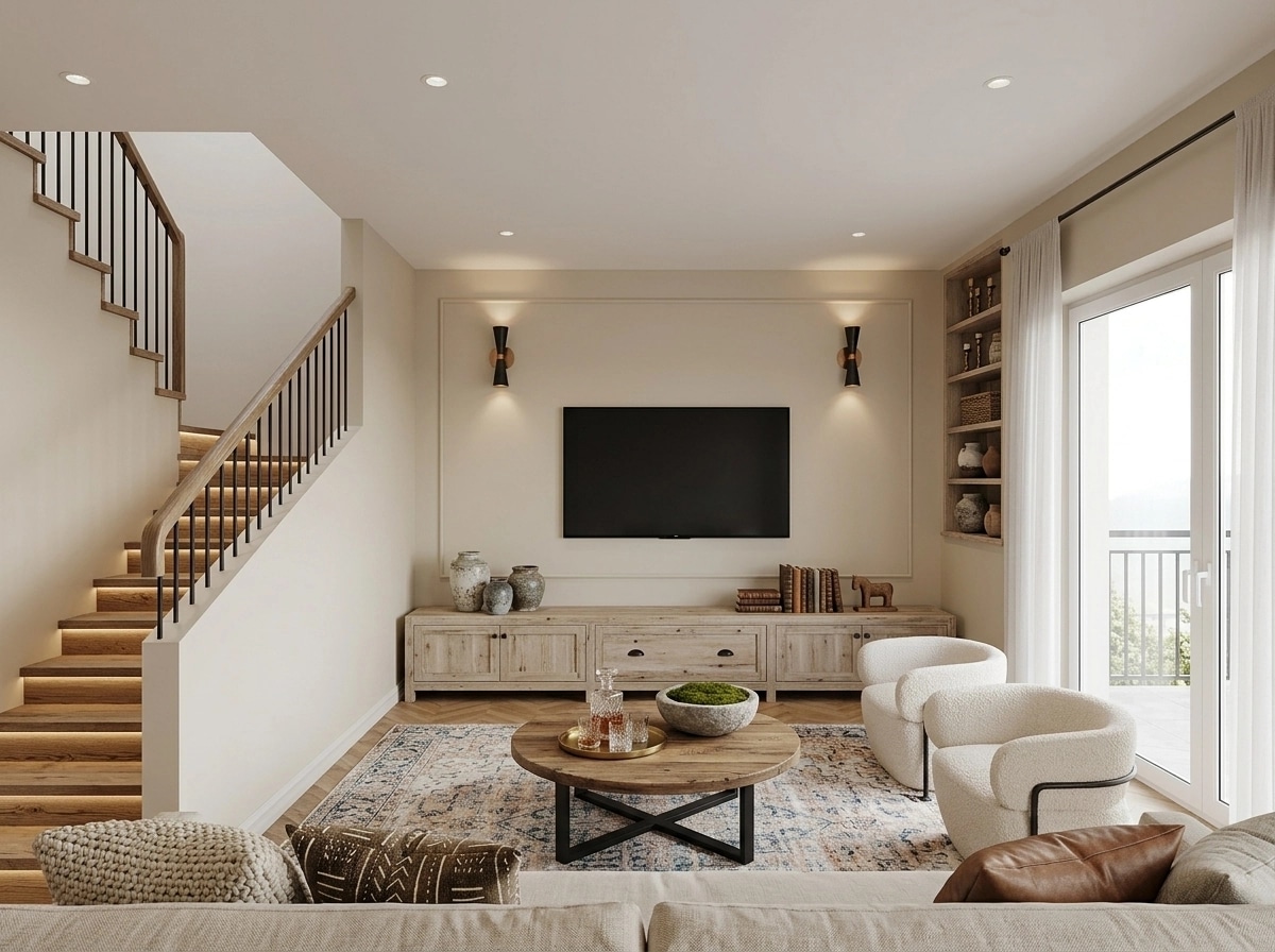Modern Farmhouse Living Room design — interior photo by GenRoom AI