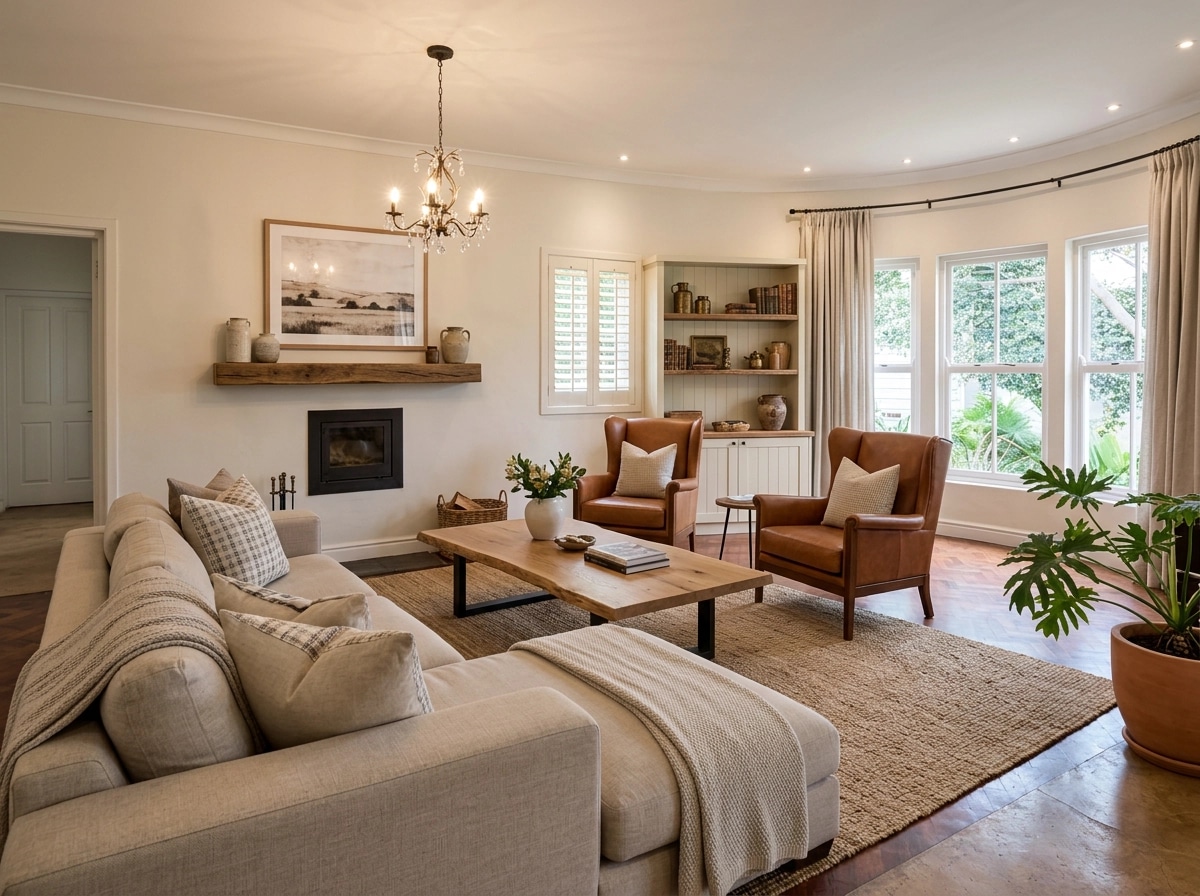Modern Farmhouse Living Room design — interior photo by GenRoom AI