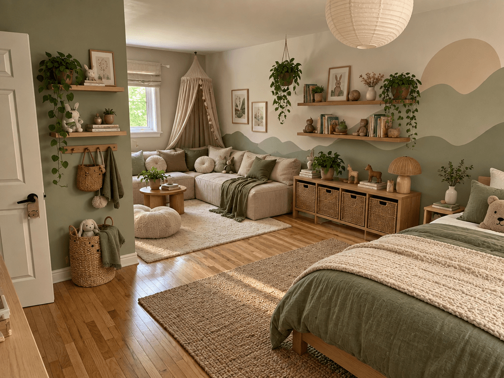 Japandi Kids Room design — interior photo by GenRoom AI