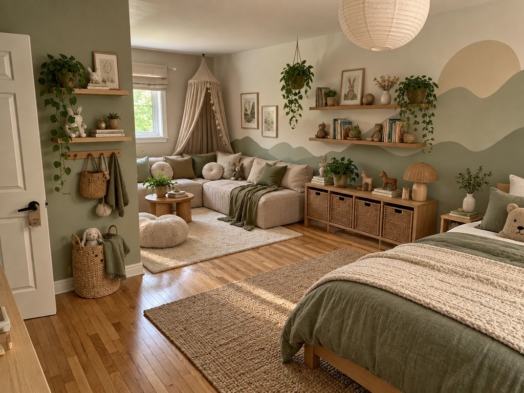 Interior design in Japandi style — Kids Room by GenRoom AI