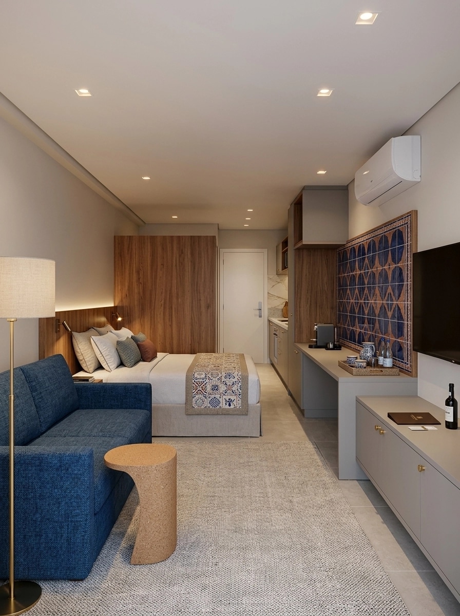 Interiördesign i stilen Portuguese Modern — hotel_room av GenRoom AI