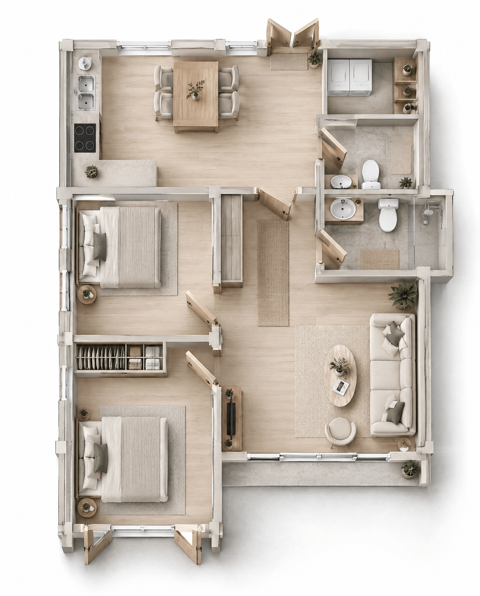 Interior design in Minimalism style — Living Room by GenRoom AI