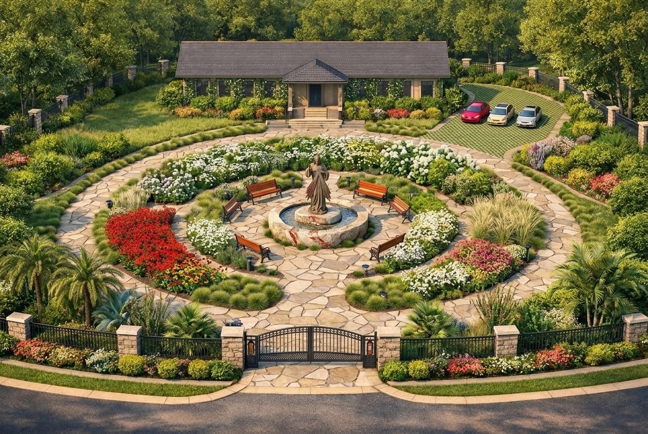 Landscape design in Eco Natural Garden style — Yard by GenRoom AI