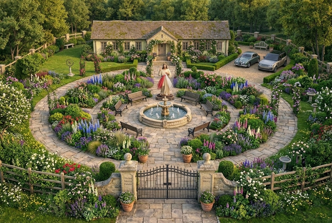 Landscape design in English Cottage Garden style — Yard by GenRoom AI