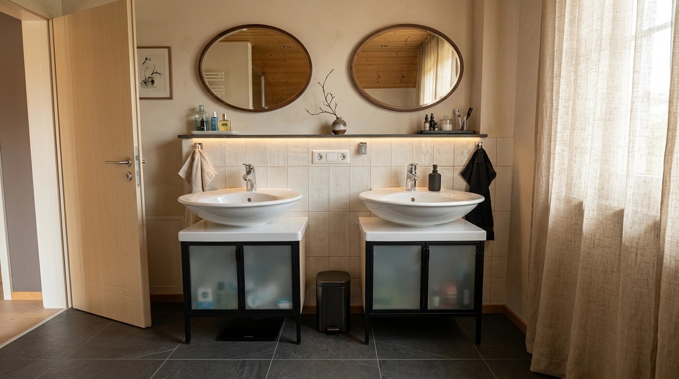 Japandi Bathroom design — interior photo by GenRoom AI