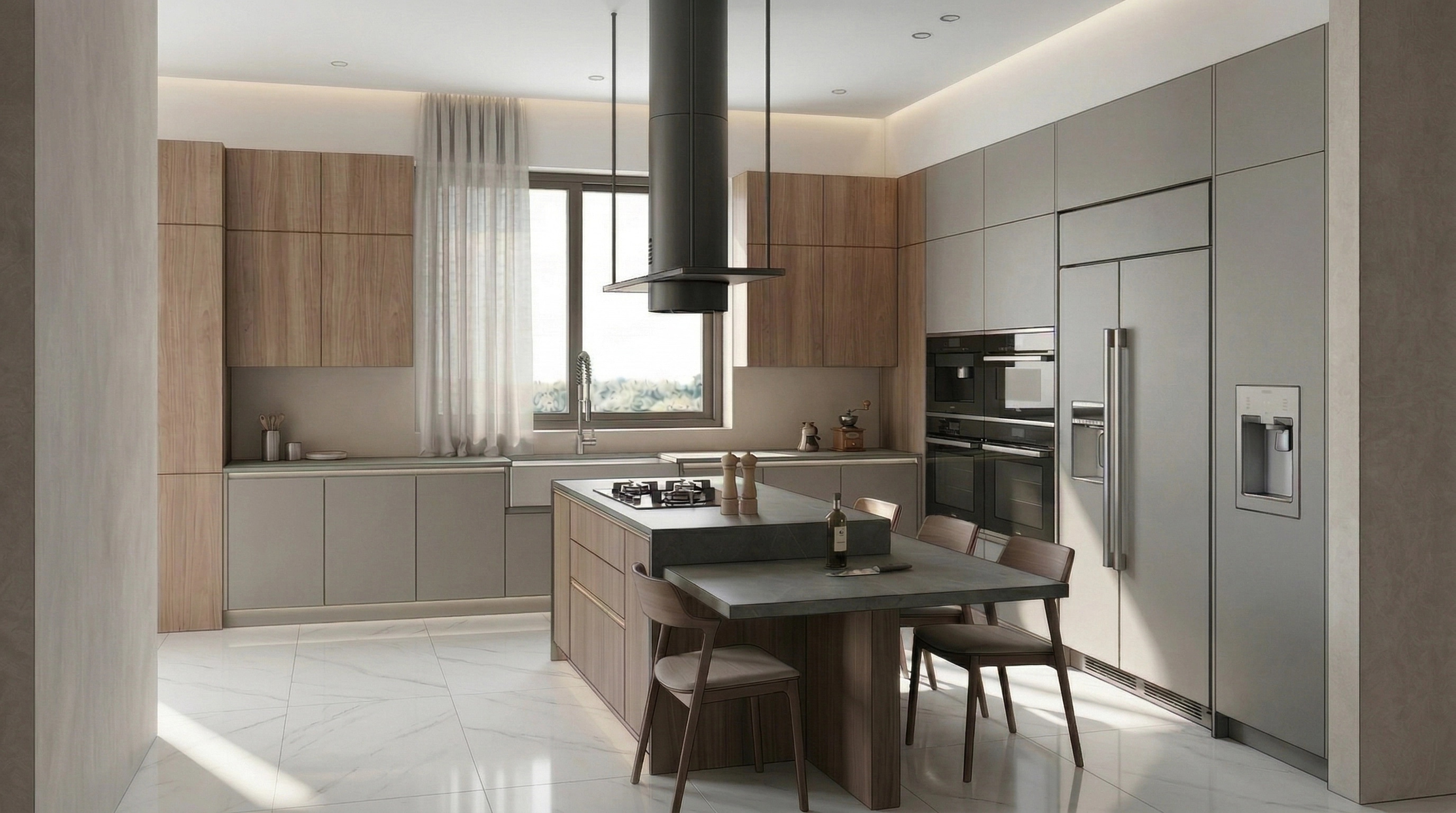 Minimalism Kitchen design — interior photo by GenRoom AI