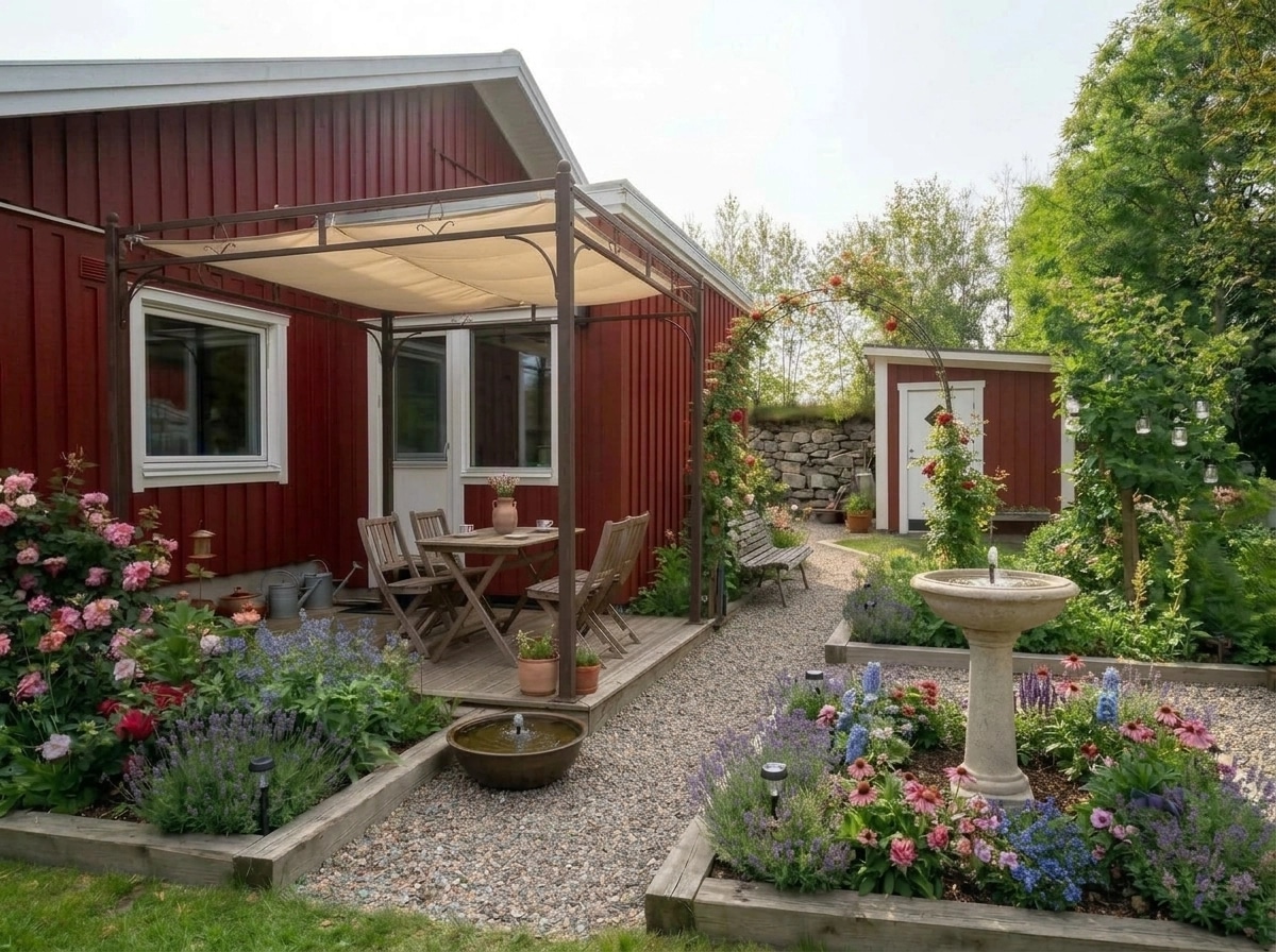 Country Rustic Garden Jardim design — yard photo by GenRoom AI